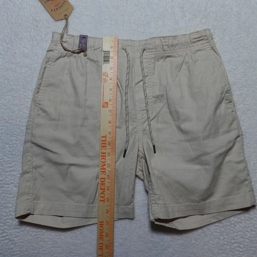 Faherty Essential Drawstring Shorts Men's Small Stone Beige 6.5